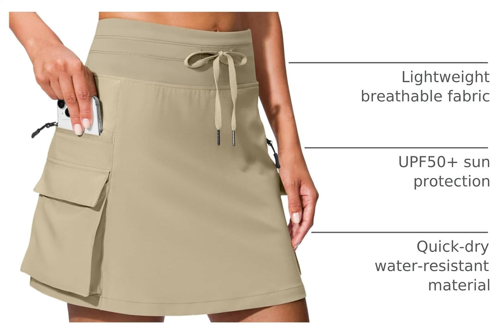 SANTINY 16" Hiking Cargo Skorts 6 Pockets