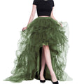 Lisong Women High Waist High Low Layered Tulle Floor Length Spectial Occasion Skirt