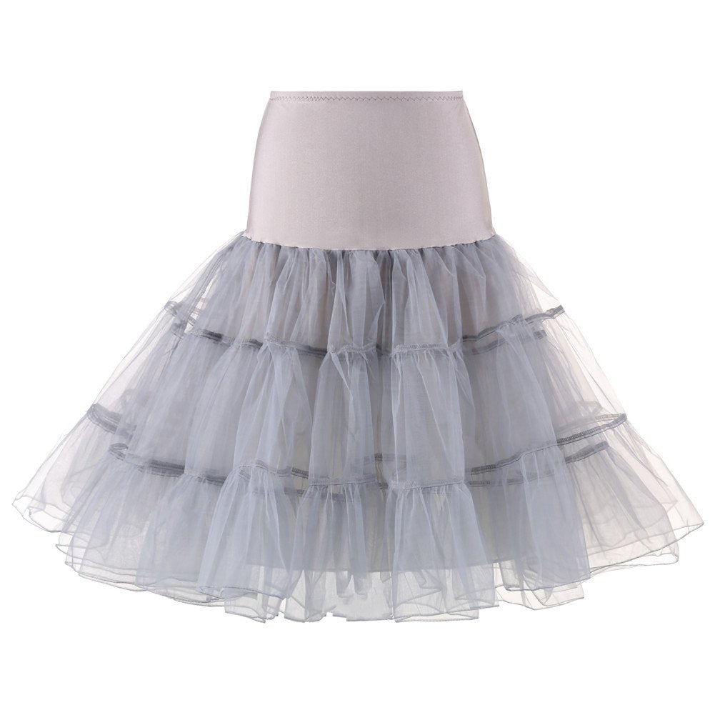 Women's 50s Vintage Petticoat Half Slip Tutu Underskirt 25.59" Crinoline Rockabilly