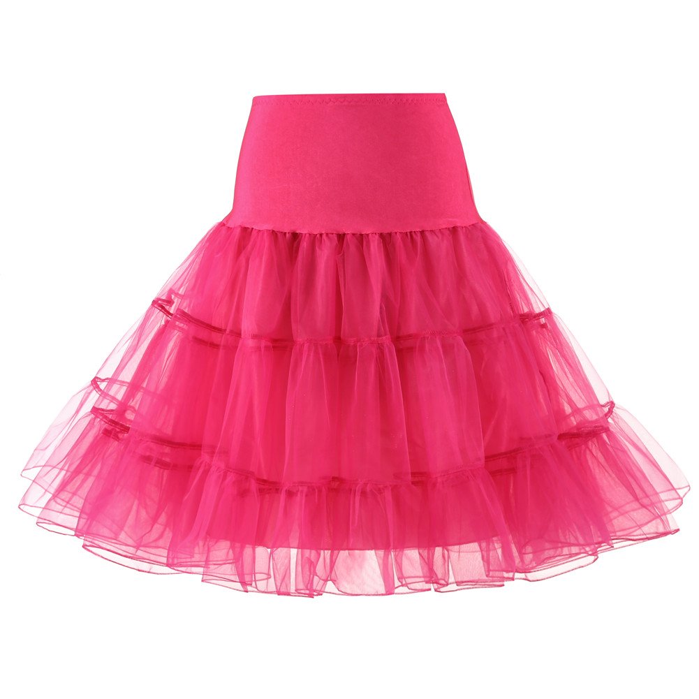Women's 50s Vintage Petticoat Half Slip Tutu Underskirt 25.59" Crinoline Rockabilly