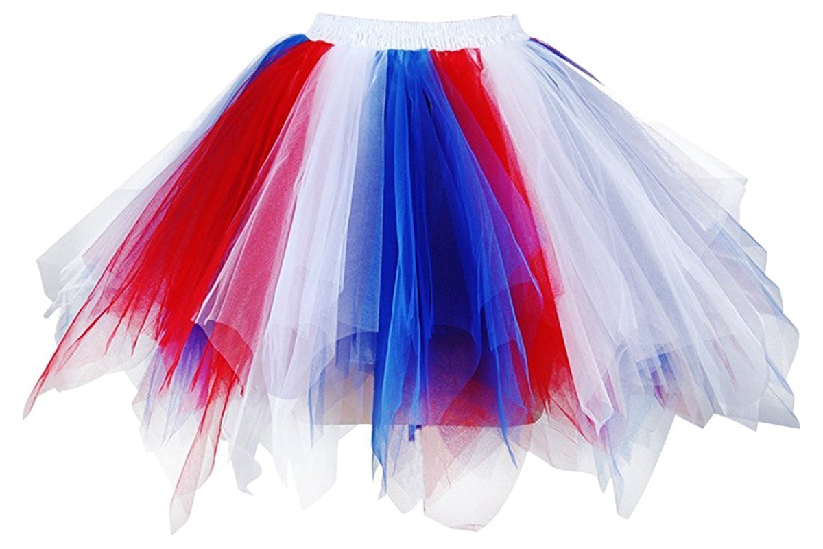 Honeystore Women's Short Vintage Ballet Bubble Puffy Tutu Petticoat Skirt