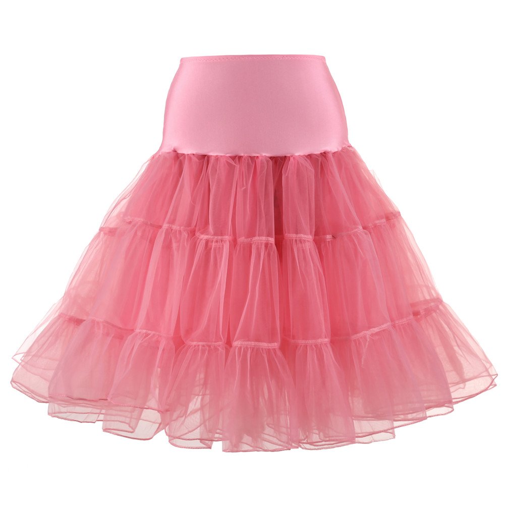 Women's 50s Vintage Petticoat Half Slip Tutu Underskirt 25.59" Crinoline Rockabilly