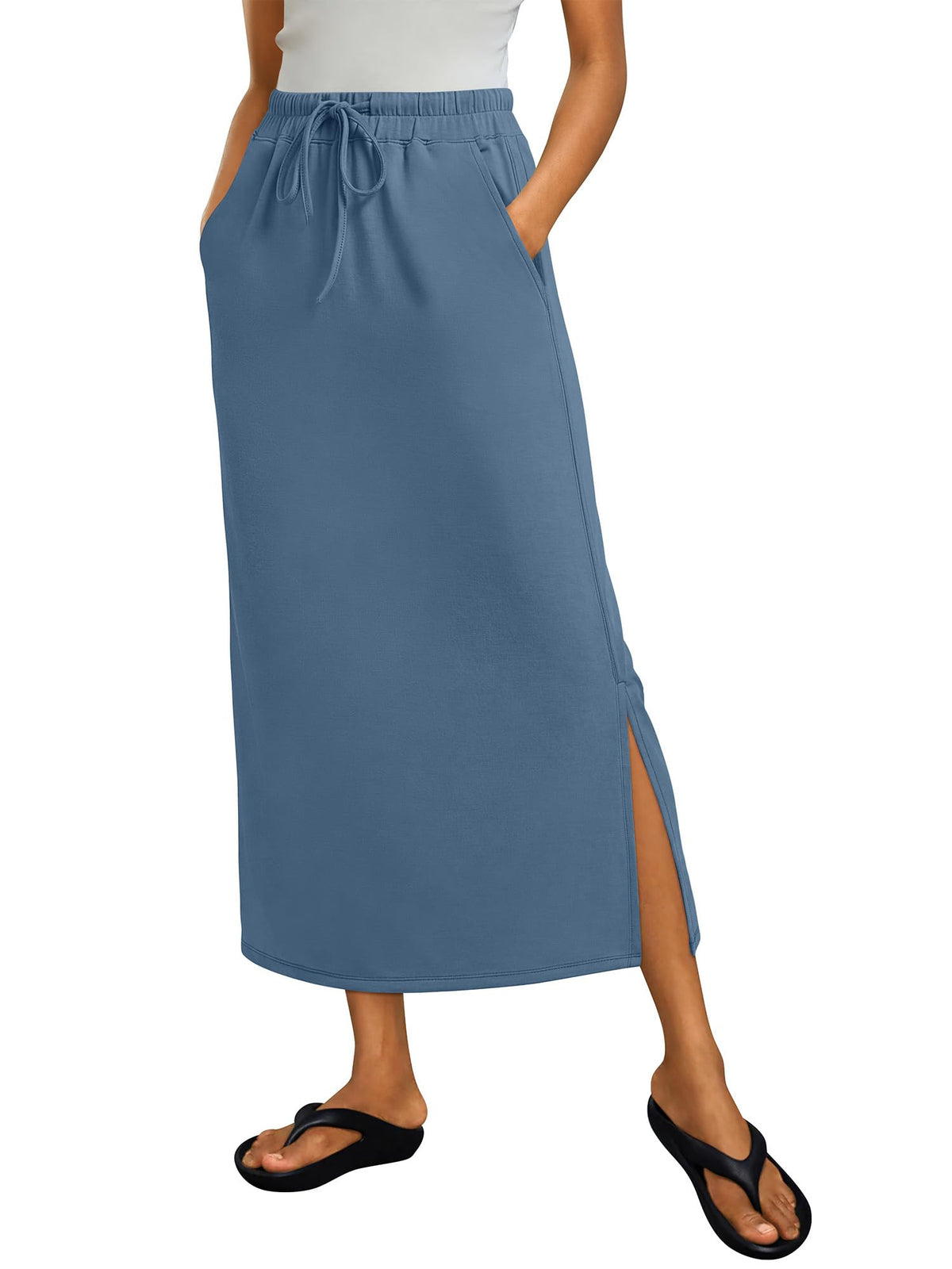 ANRABESS Air Layer Fabric Maxi Skirts for Women