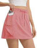 baleaf Women's 15" Cargo Water Resistant Skort Skirt with 6 Pockets