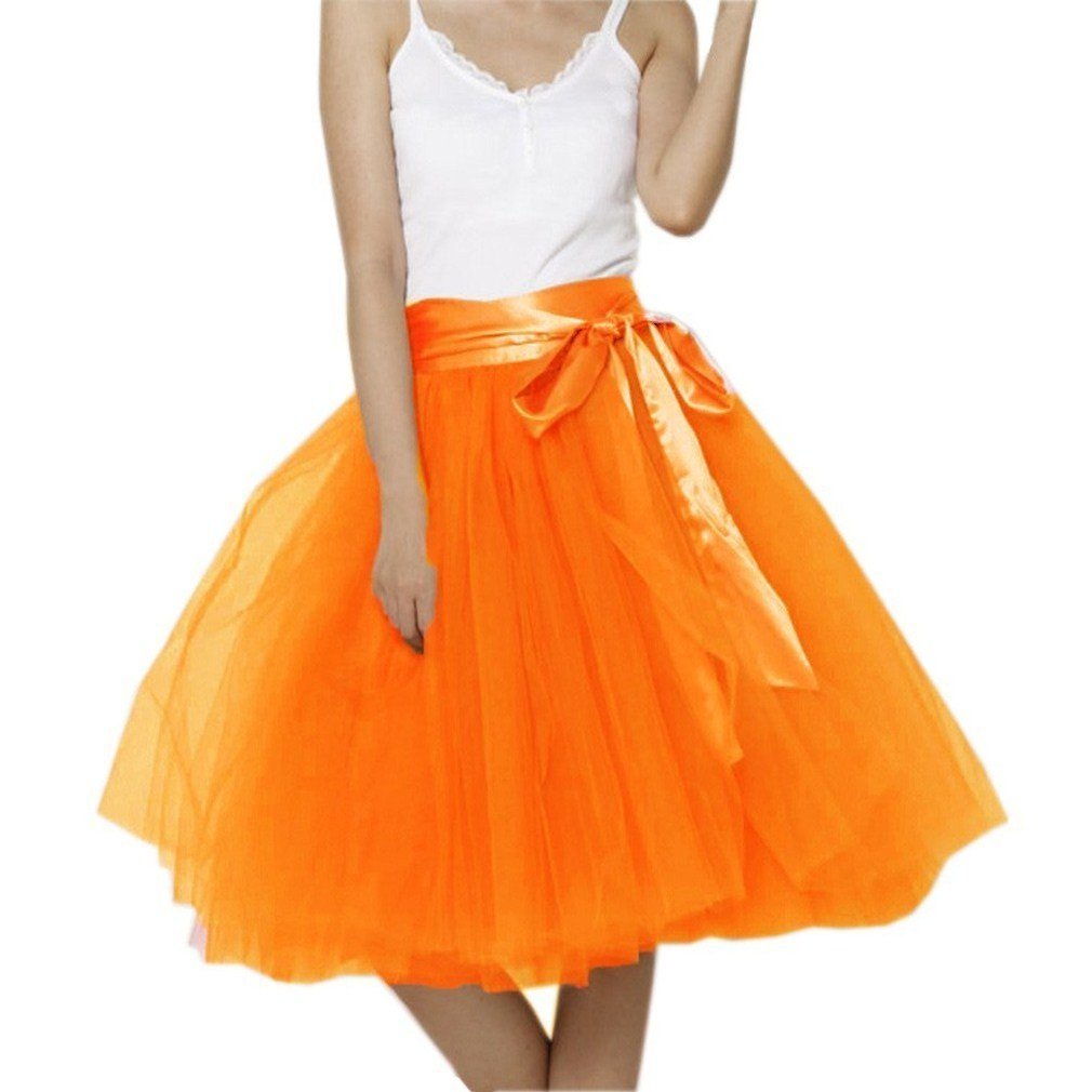 EllieHouse Womens Short Tutu Tulle Skirt with Sash PC06