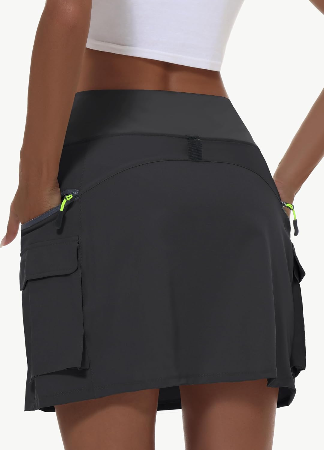 MIVEI Skorts for Woman - Hiking Cargo Skorts with Zipper Pockets