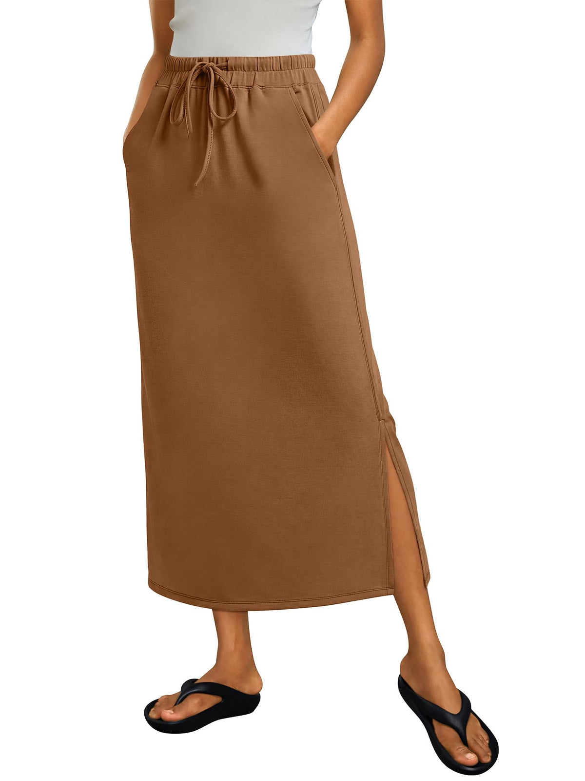 ANRABESS Air Layer Fabric Maxi Skirts for Women