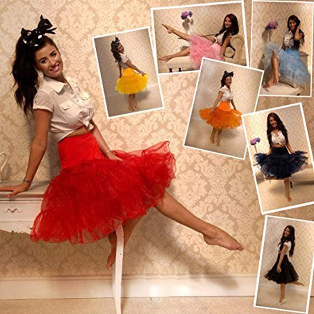 Women's 50s Vintage Petticoat Half Slip Tutu Underskirt 25.59" Crinoline Rockabilly