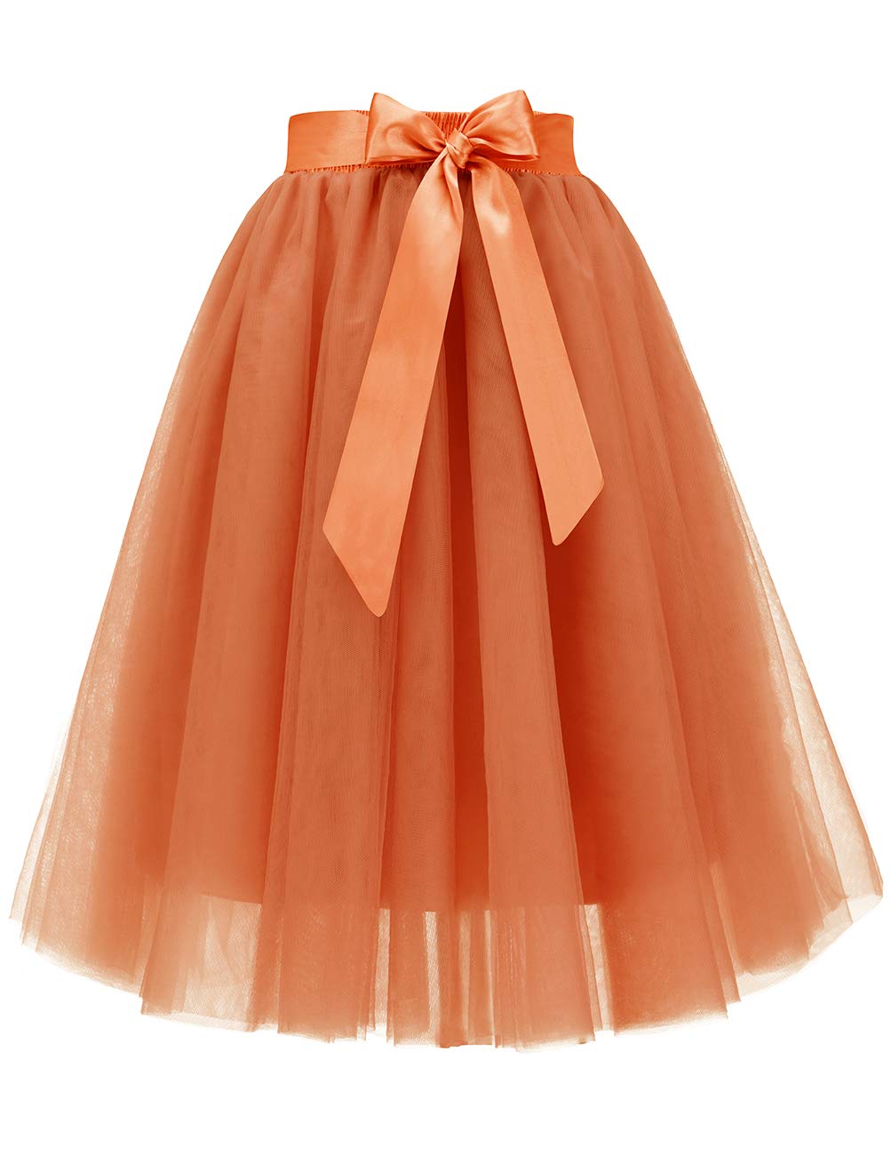 Bridesmay Women's Tulle Skirt Knee Length 6-Layered Wedding Party Homecoming Prom Dress