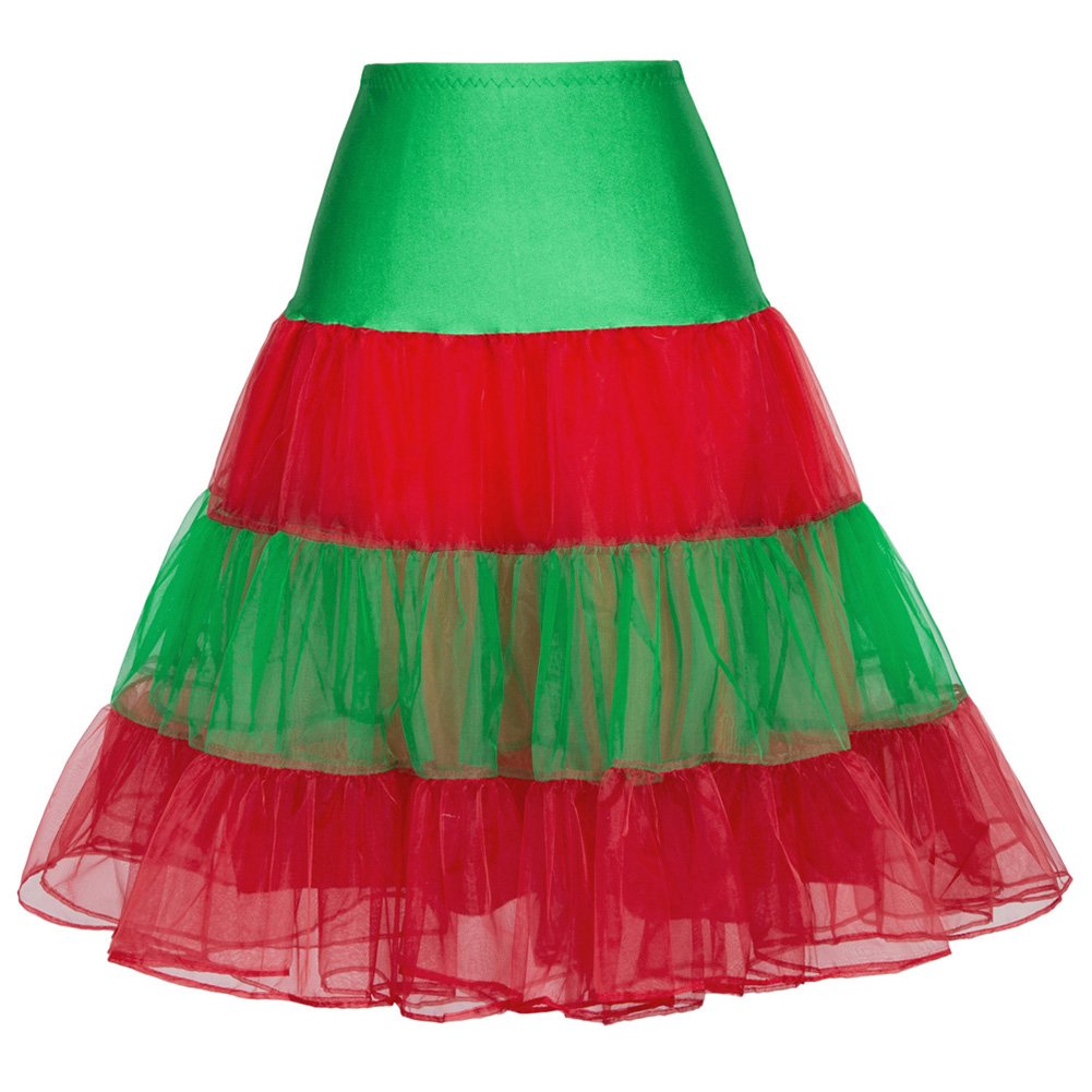 Women's 50s Vintage Petticoat Half Slip Tutu Underskirt 25.59" Crinoline Rockabilly
