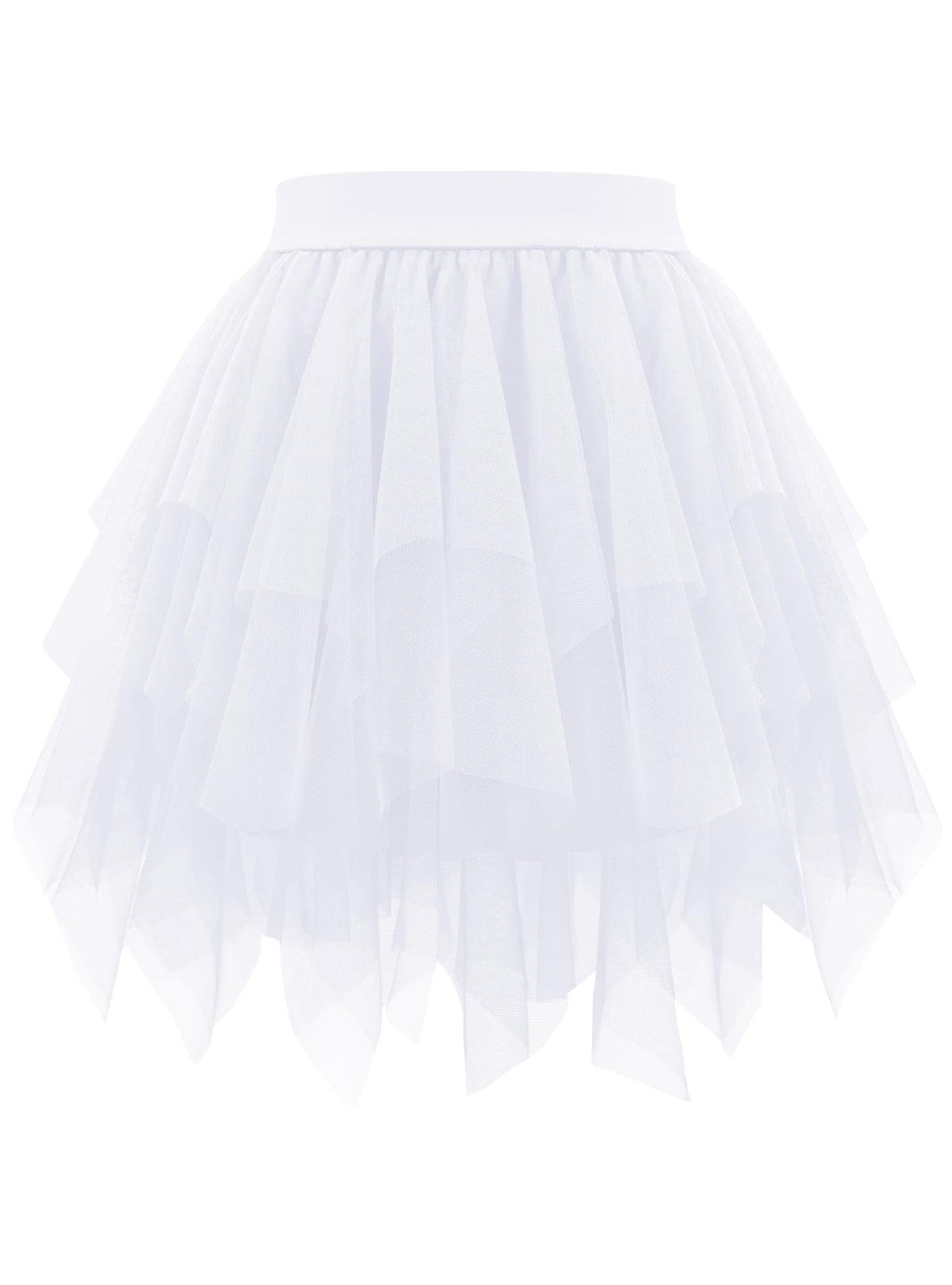 tagunop Womens Tulle Skirt Layered Fairy Irregular Tutu