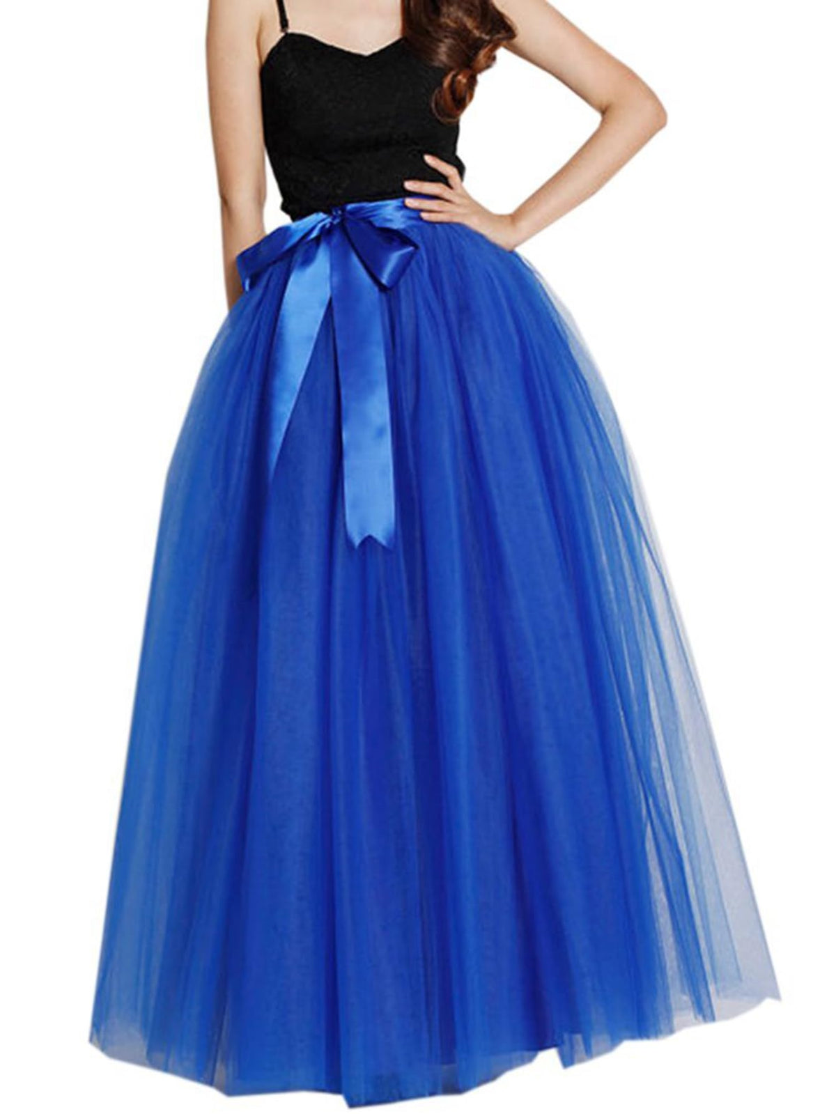 EllieHouse Womens Long Tutu Party Evening Tulle Skirt PC05