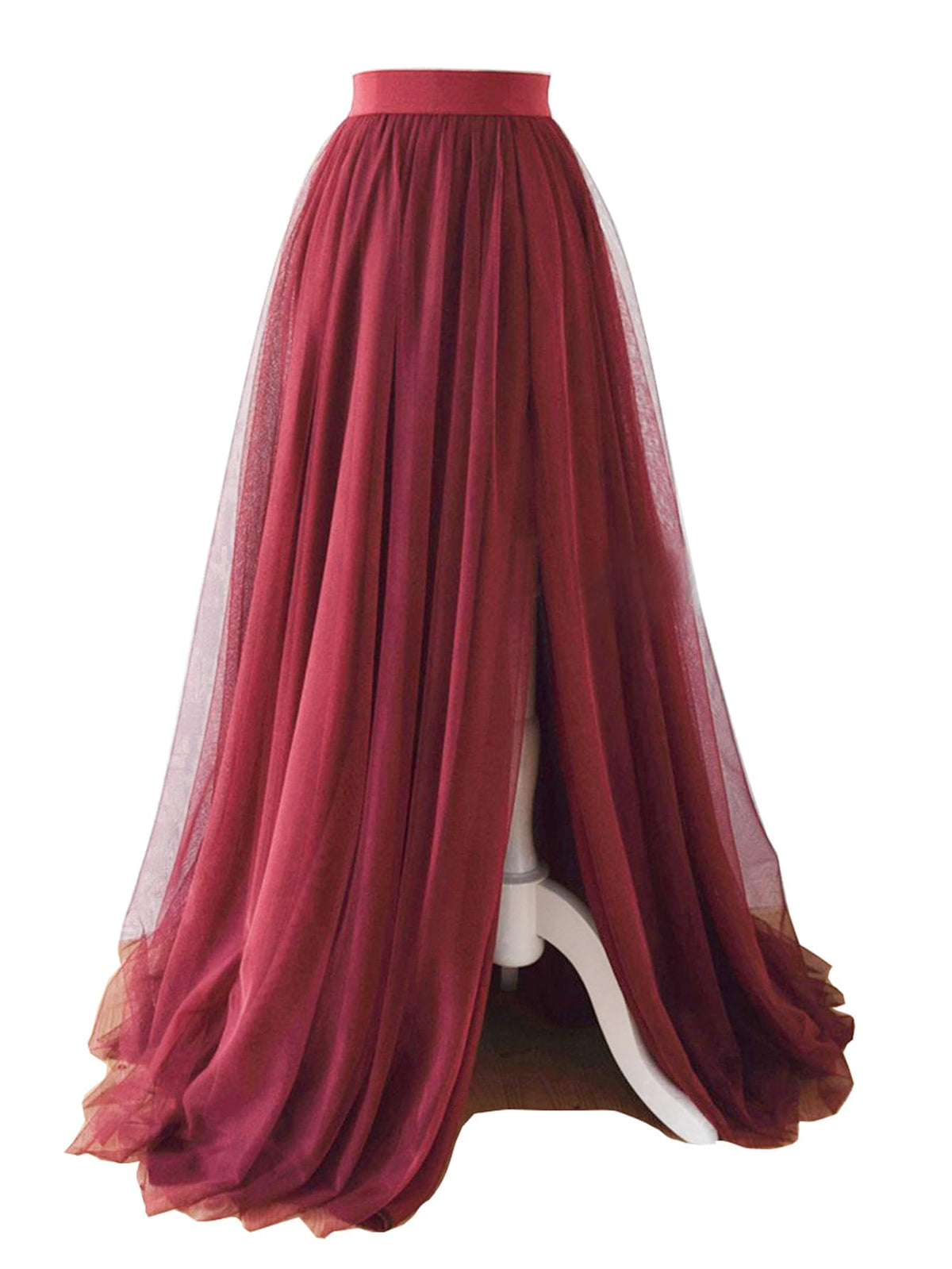 EllieHouse Adult Split Long Floor Prom Party Evening Tulle Skirt P61