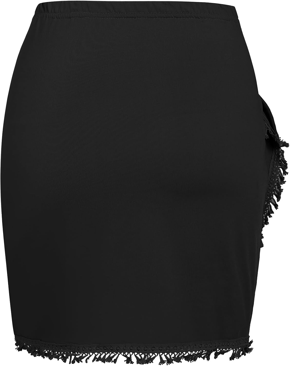 ZAFUL Slit Skirt for Women Boho Print Tie Side Wrap Tassel Casual Beach Mini Skirt