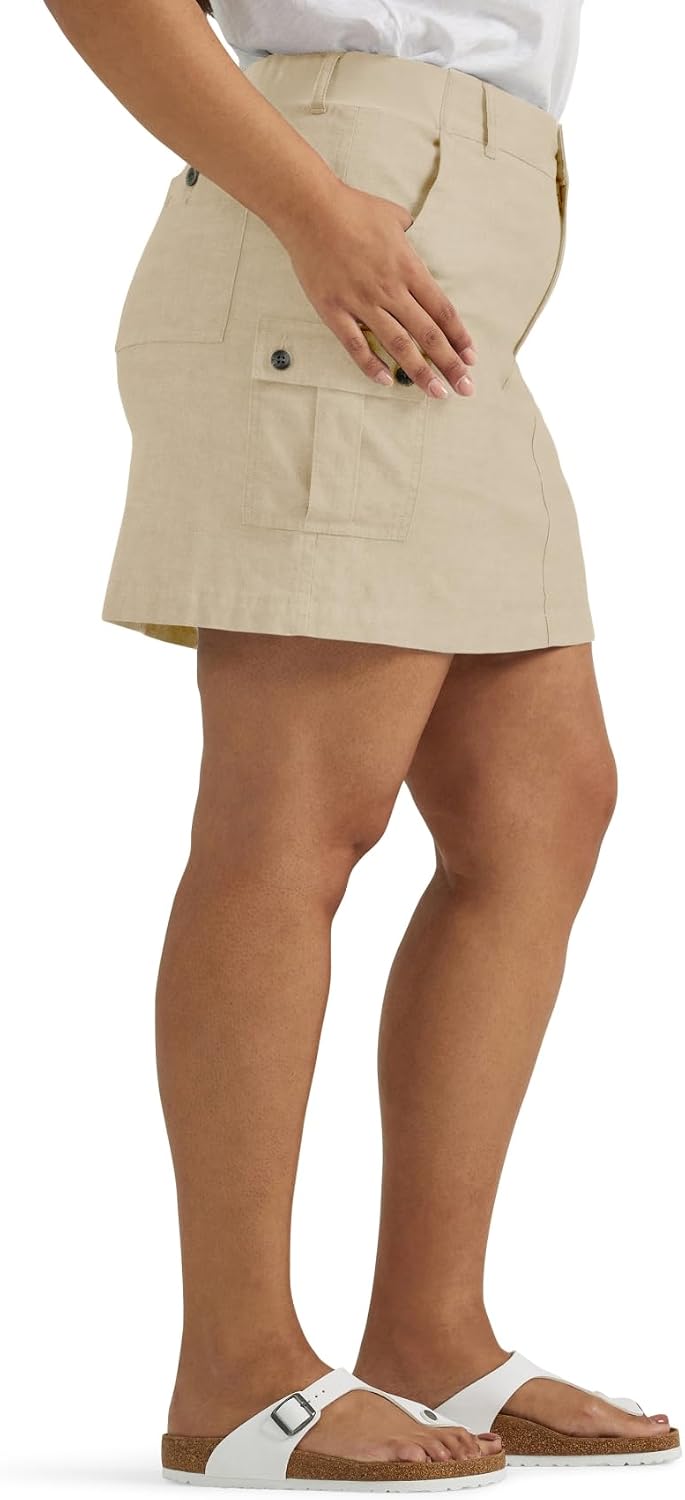 Lee Women's Plus Size Ultra Lux Comfort with Flex To Go Cargo Skort