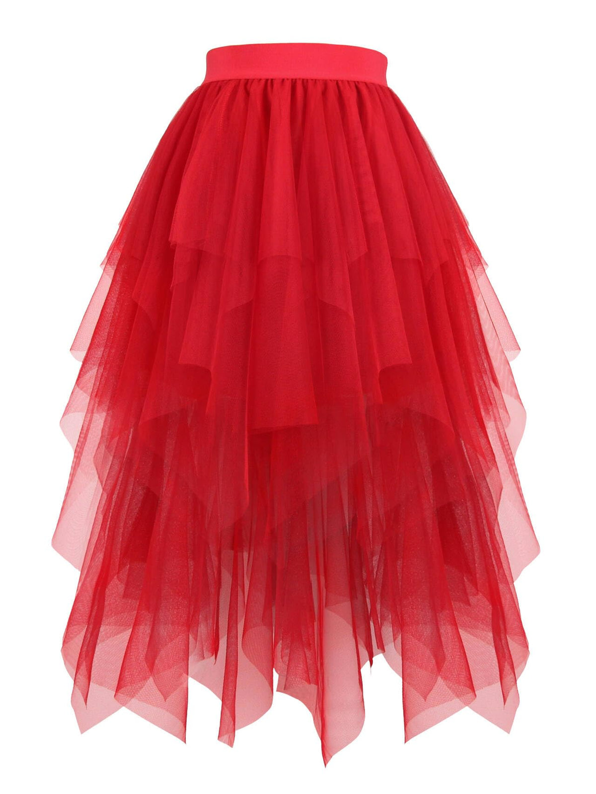 Hanpceirs Women's Tulle Skirts Layered Midi Skirt