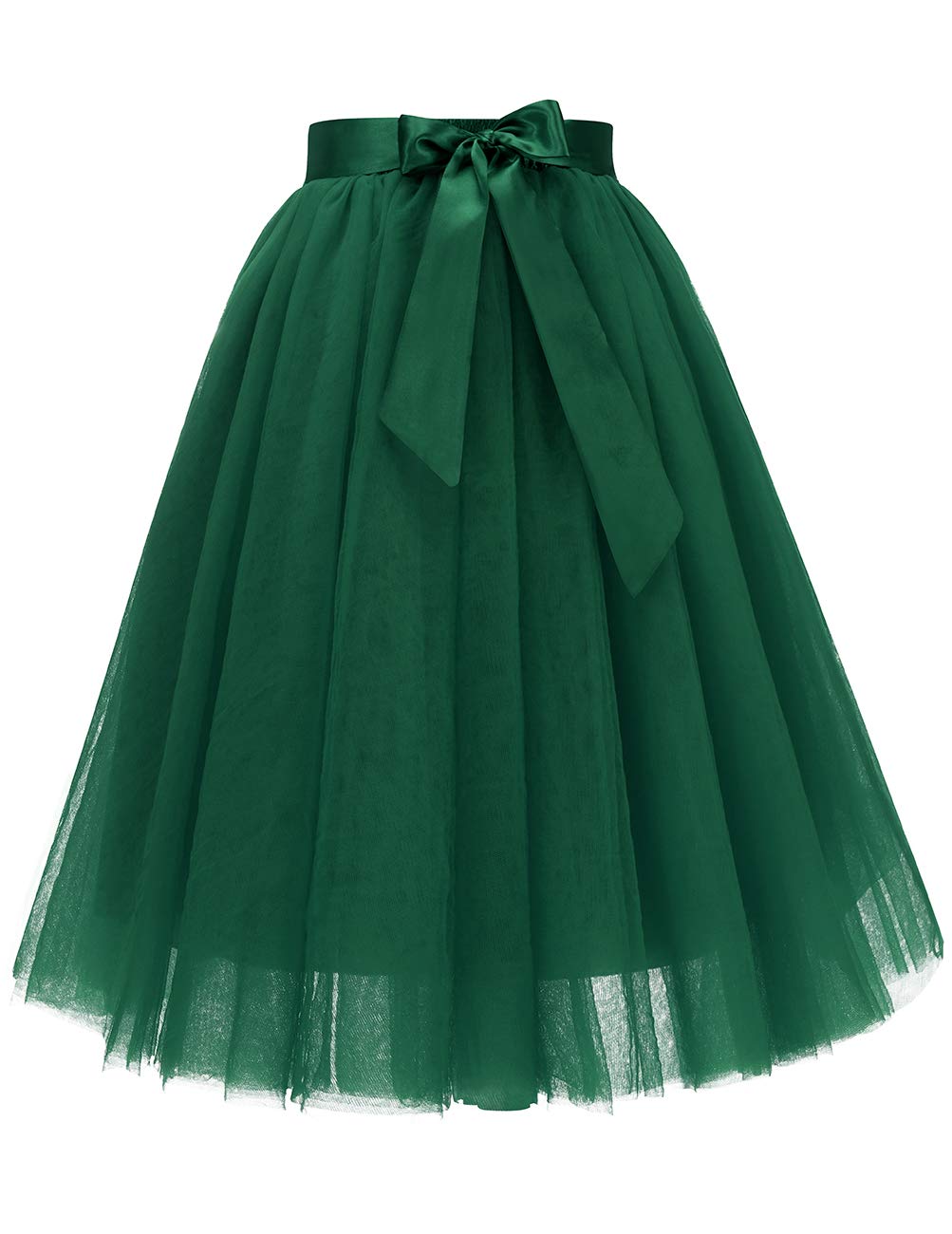 Bridesmay Women's Tulle Skirt Knee Length 6-Layered Wedding Party Homecoming Prom Dress