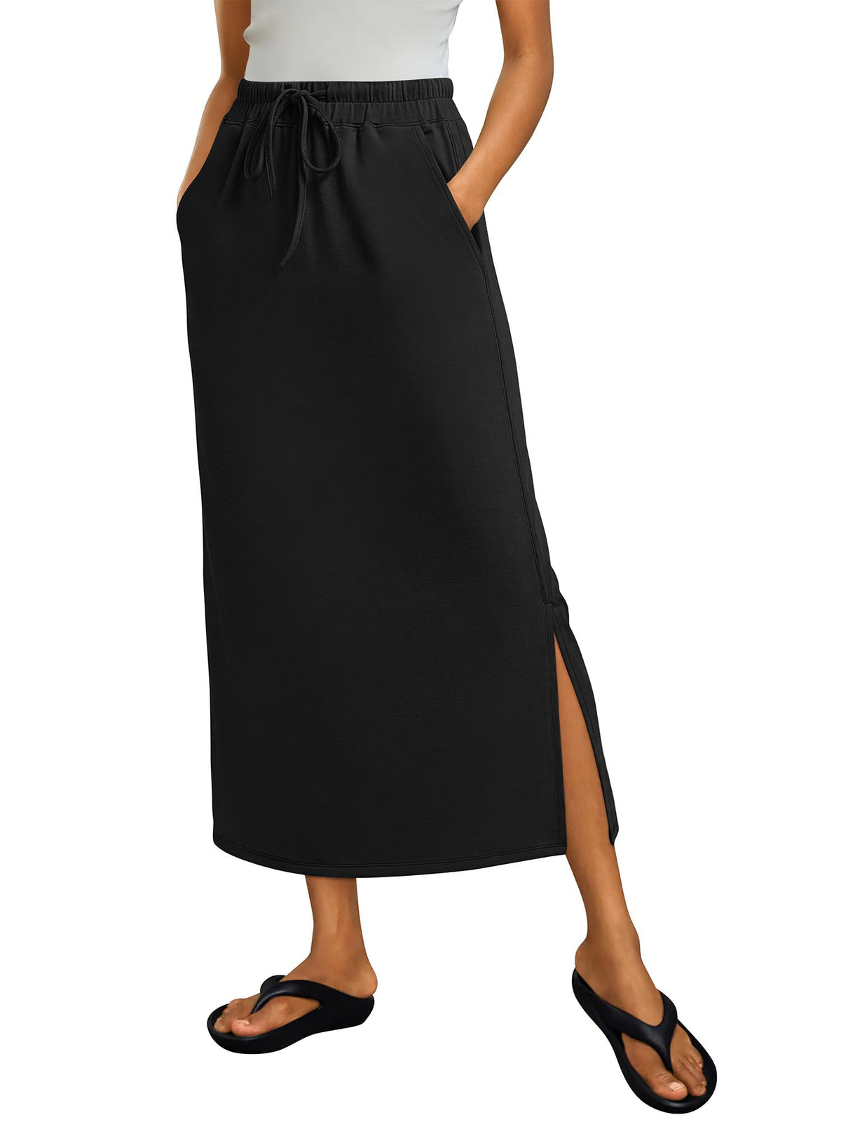 ANRABESS Air Layer Fabric Maxi Skirts for Women