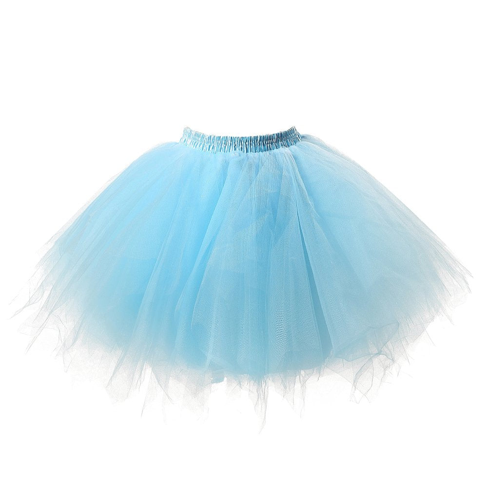 Honeystore Women's Short Vintage Ballet Bubble Puffy Tutu Petticoat Skirt