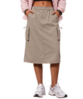 EARKOHA Womens Athletic Skirt Quick Dry Midi Cargo Skirt with 4 Pockets