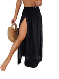 ZAFUL Split to Thigh Swimsuit Coverup for Women Semi-Sheer Maxi Skirt