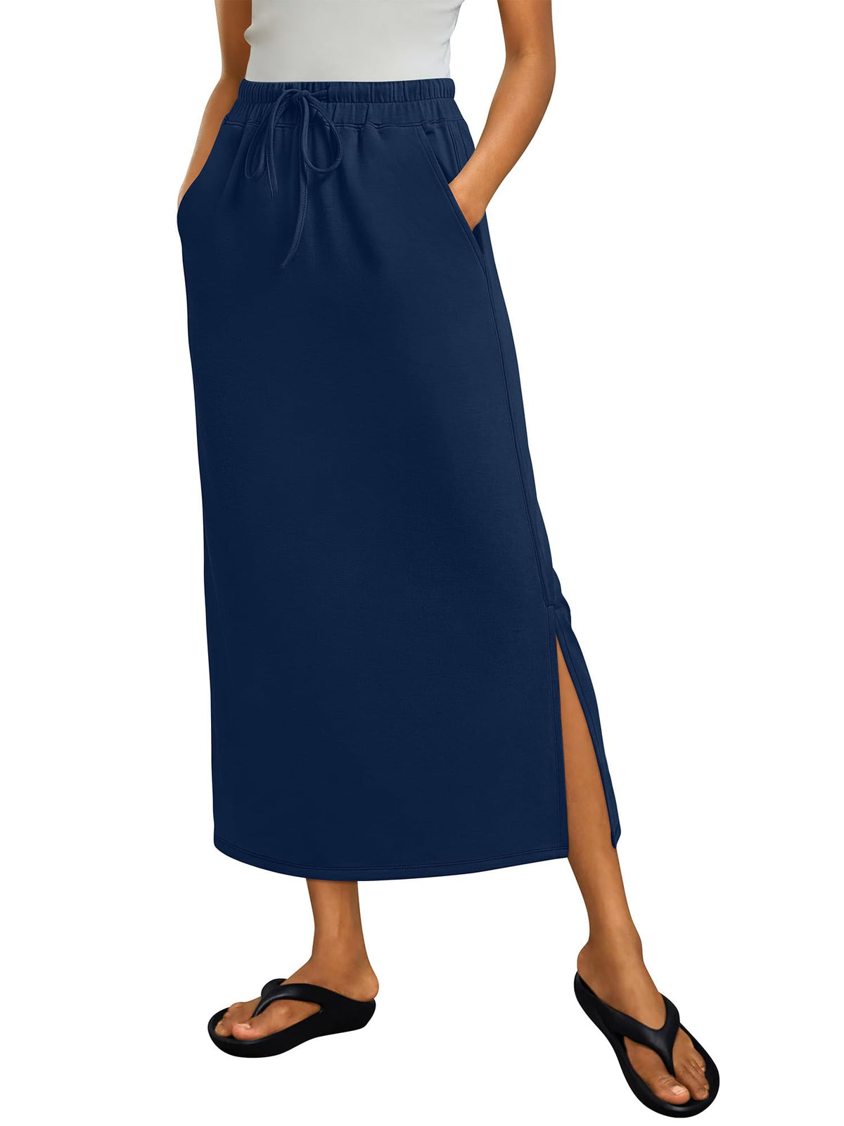 ANRABESS Air Layer Fabric Maxi Skirts for Women