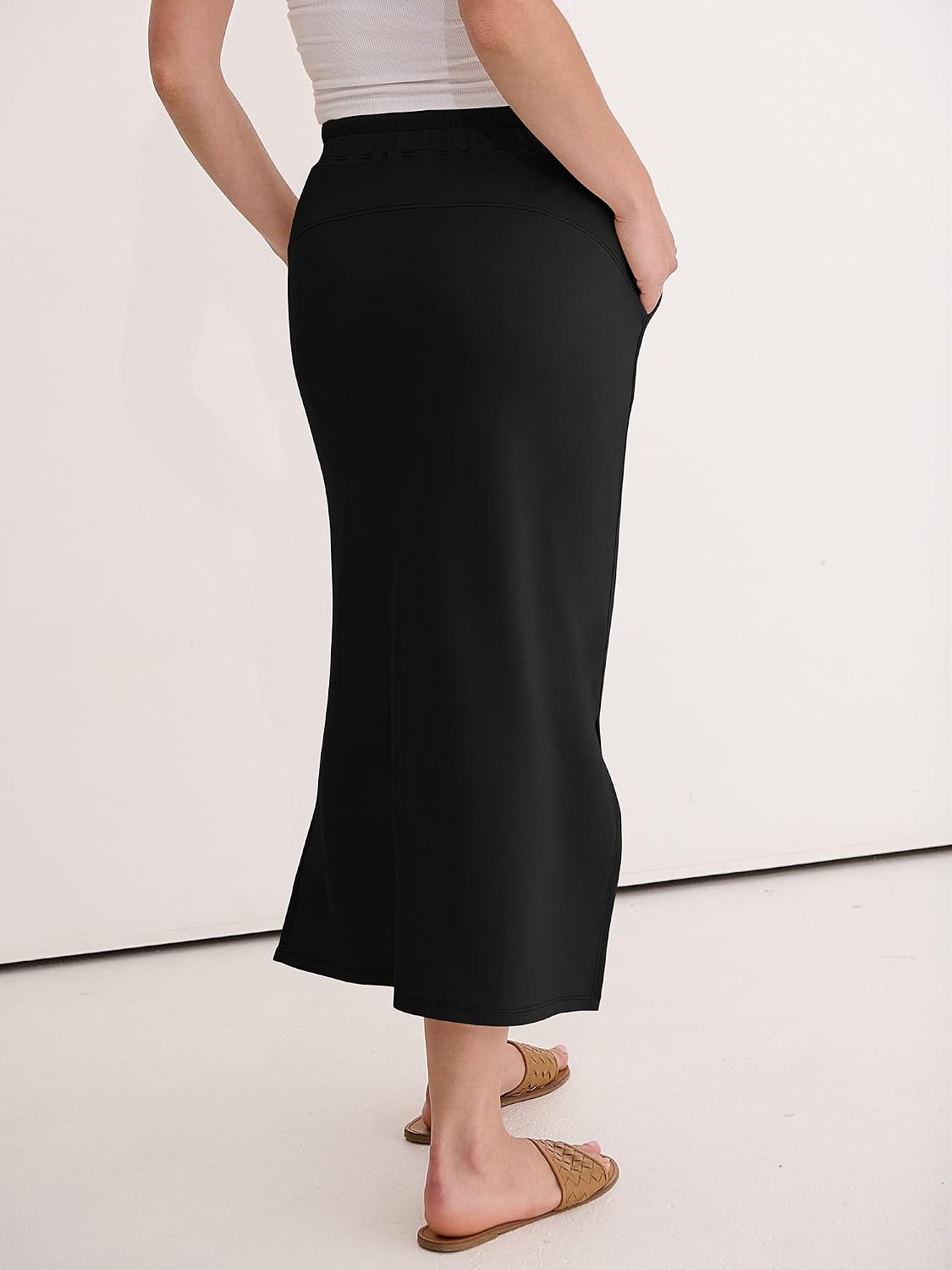 ANRABESS Air Layer Fabric Maxi Skirts for Women