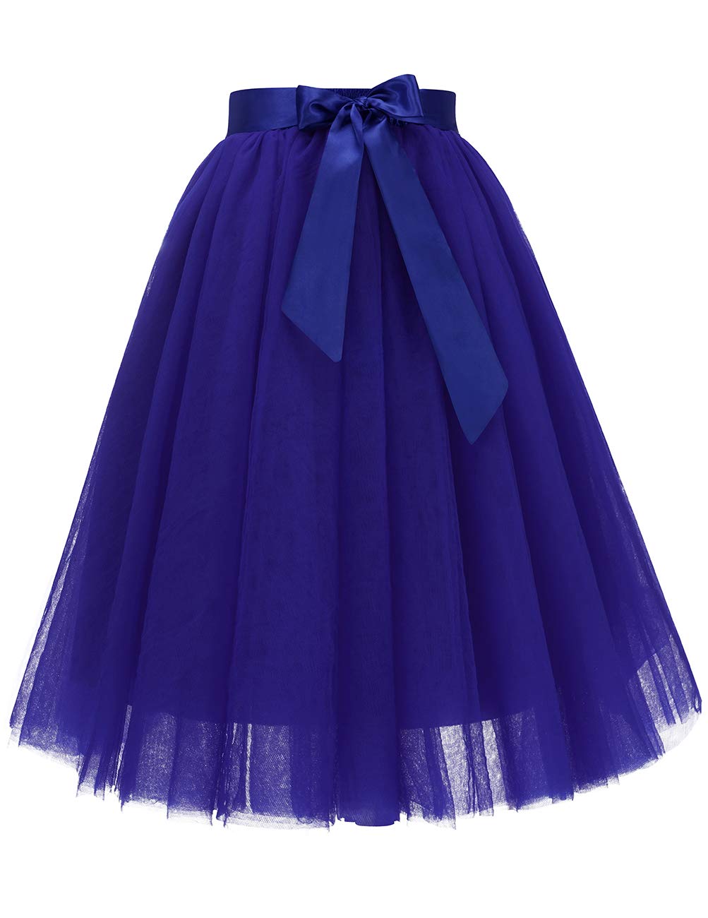 Bridesmay Women's Tulle Skirt Knee Length 6-Layered Wedding Party Homecoming Prom Dress