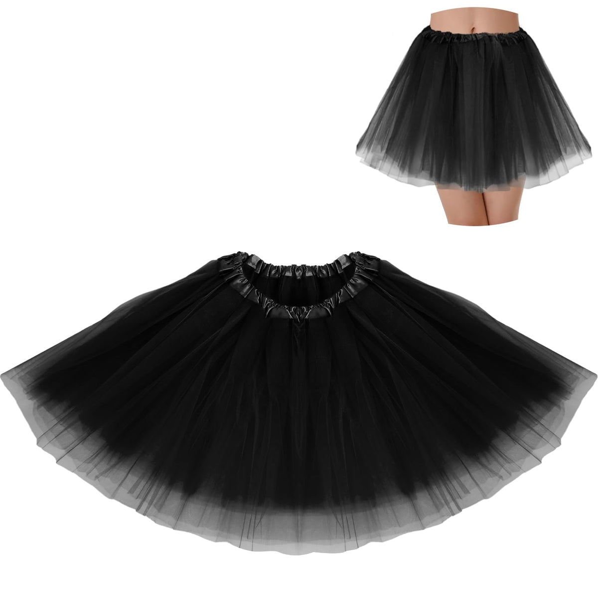 Tutus for Women Adult Tutu Tulle Skirts Costumes for Women 3 Layered Womens Tutu Skirts for Girls Teens Halloween Ballet