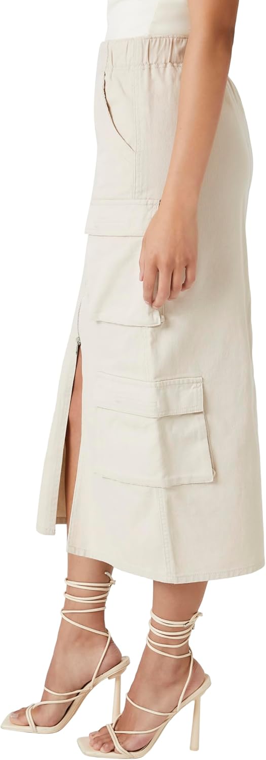 Forever 21 Women's Twill Cargo Maxi Skirt