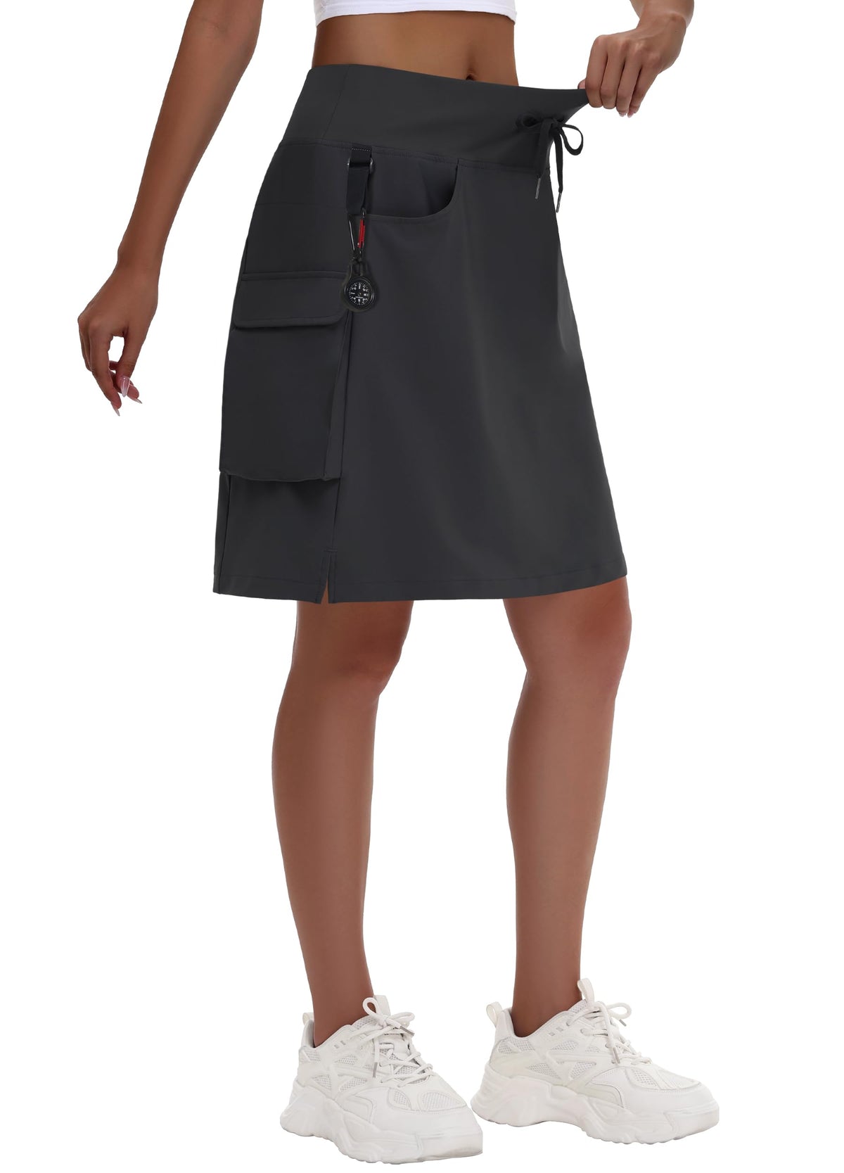 MIVEI Women's 16" 20" Hiking Cargo Skort Skirt - High Waisted Golf Dressy Casual Workout Sport Skirt with Liner Quick Dry