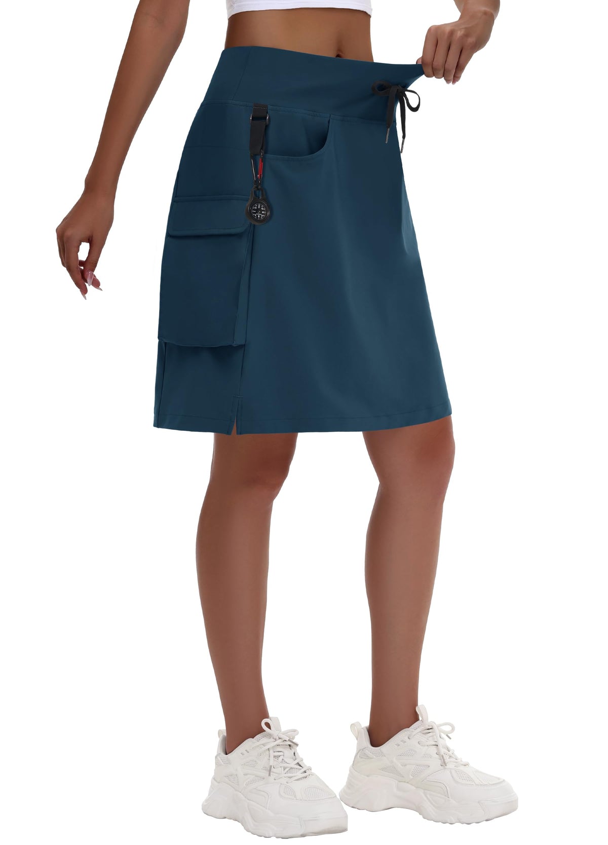 MIVEI Women's 16" 20" Hiking Cargo Skort Skirt - High Waisted Golf Dressy Casual Workout Sport Skirt with Liner Quick Dry