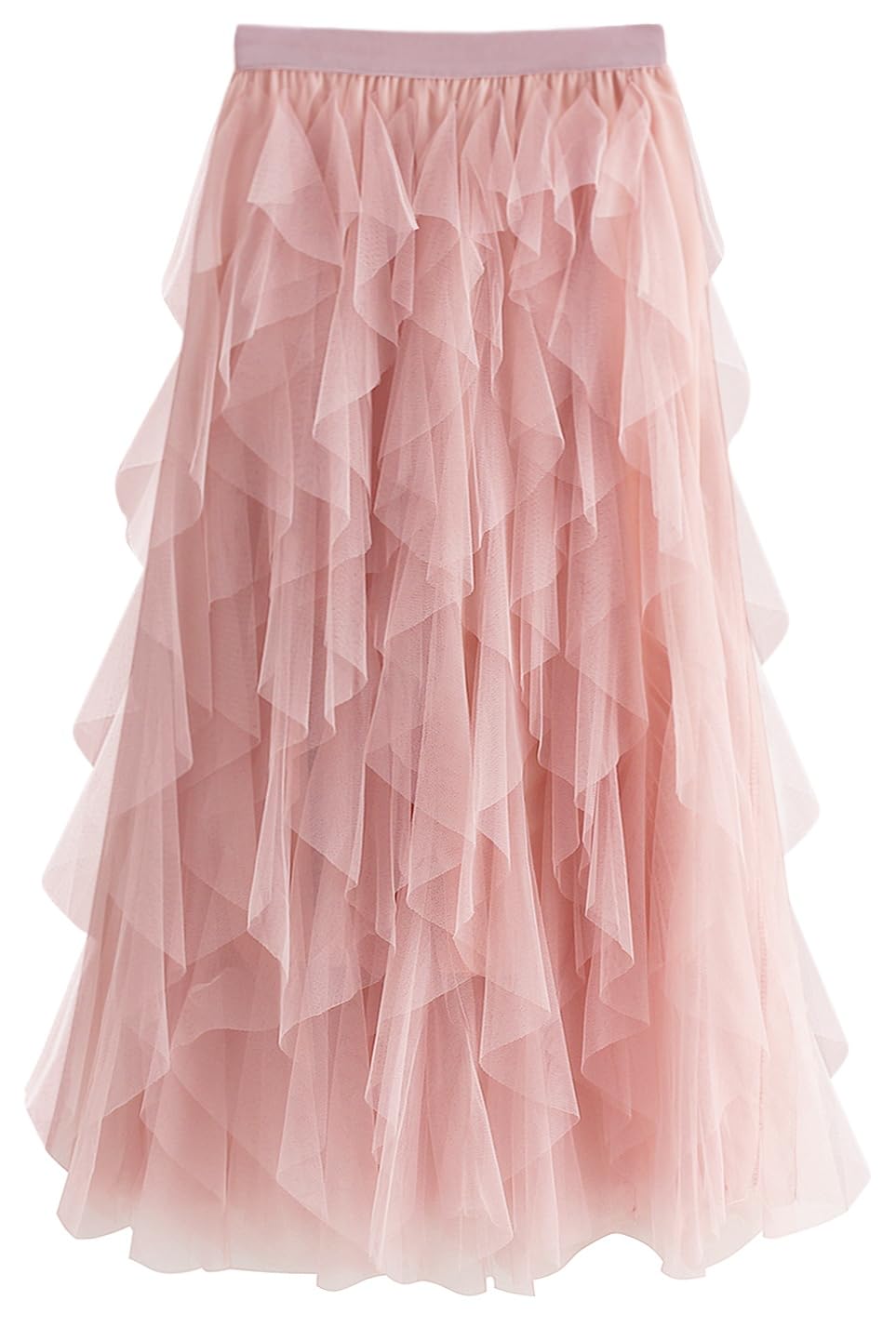 Tulle Skirts for Women Long Length Tutu Fairy Tiered Skirt A Line Mesh Elastic Waist Skirts