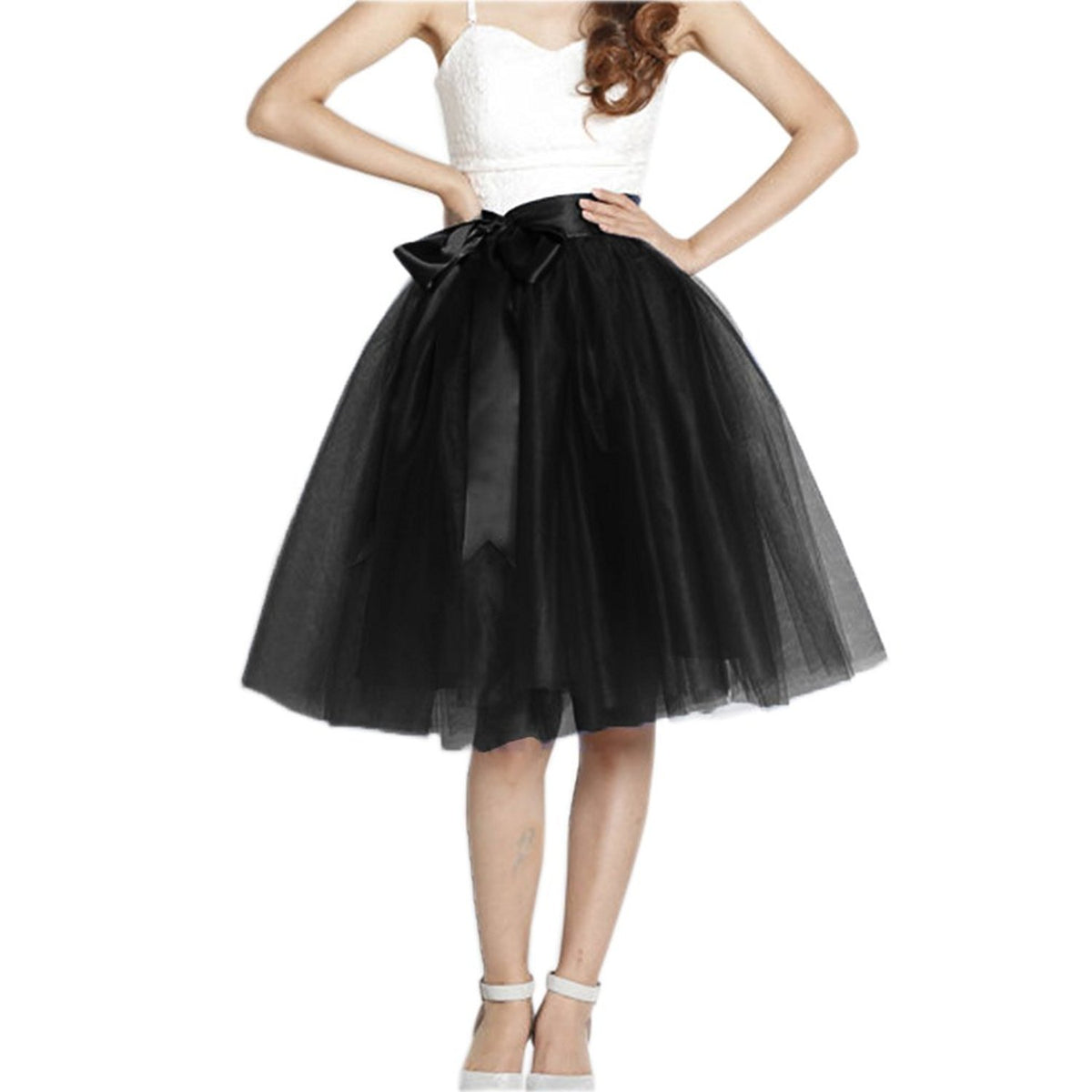 EllieHouse Womens Short Tutu Tulle Skirt with Sash PC06