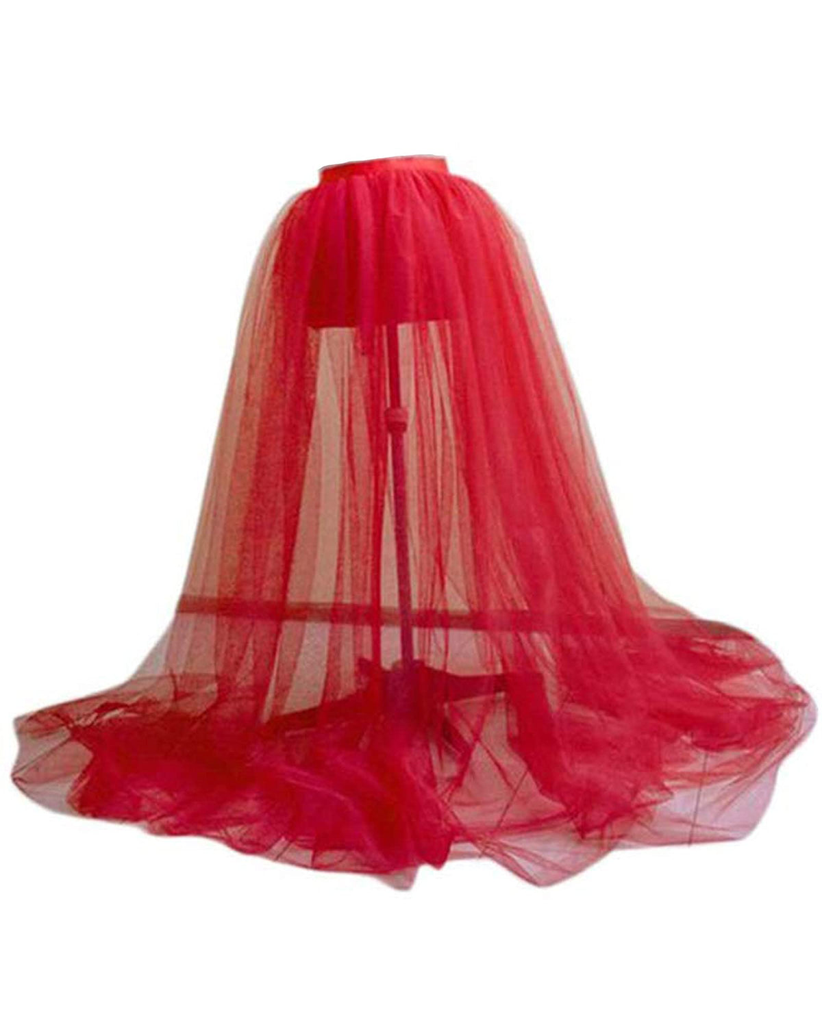 Women Tulle Tutu Long Skirts Wedding Party Cocktail Prom Bandage Mesh Maxi Dress Overskirt Overlay Long Bridal