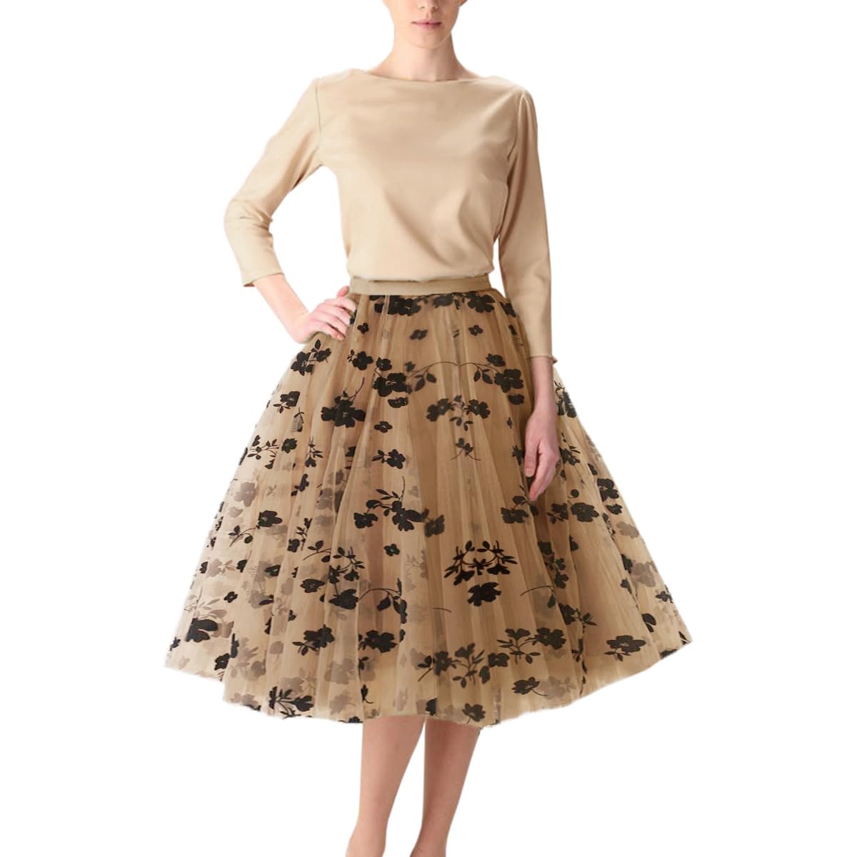 WDPL Women's A-Line Tulle Skirt Elastic Waist Petticoat Bridesmaid Tutu