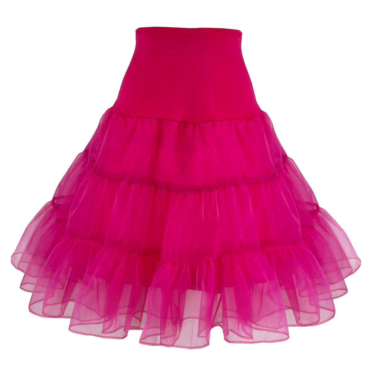 1950s Women's Vintage Petticoat Knee-Length Tulle Skirt Crinoline Half Slip.