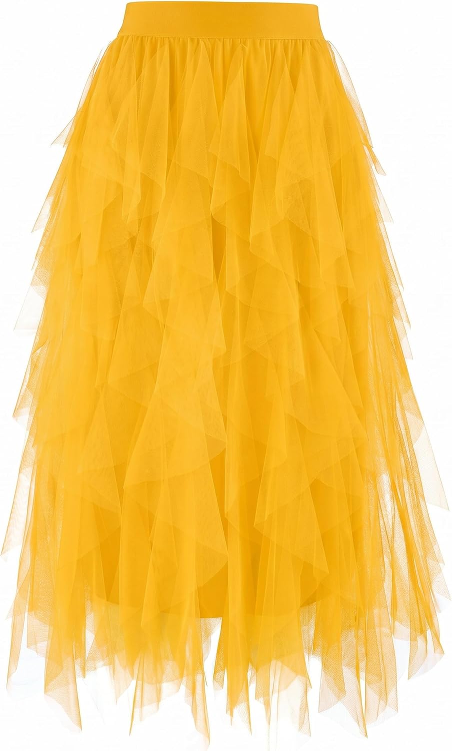 KASBAH Women's Long Tulle Skirt Fluffy Layered Tutu Skirts for Women Adults High Low Party Wedding Evening Events Puffy Tutus