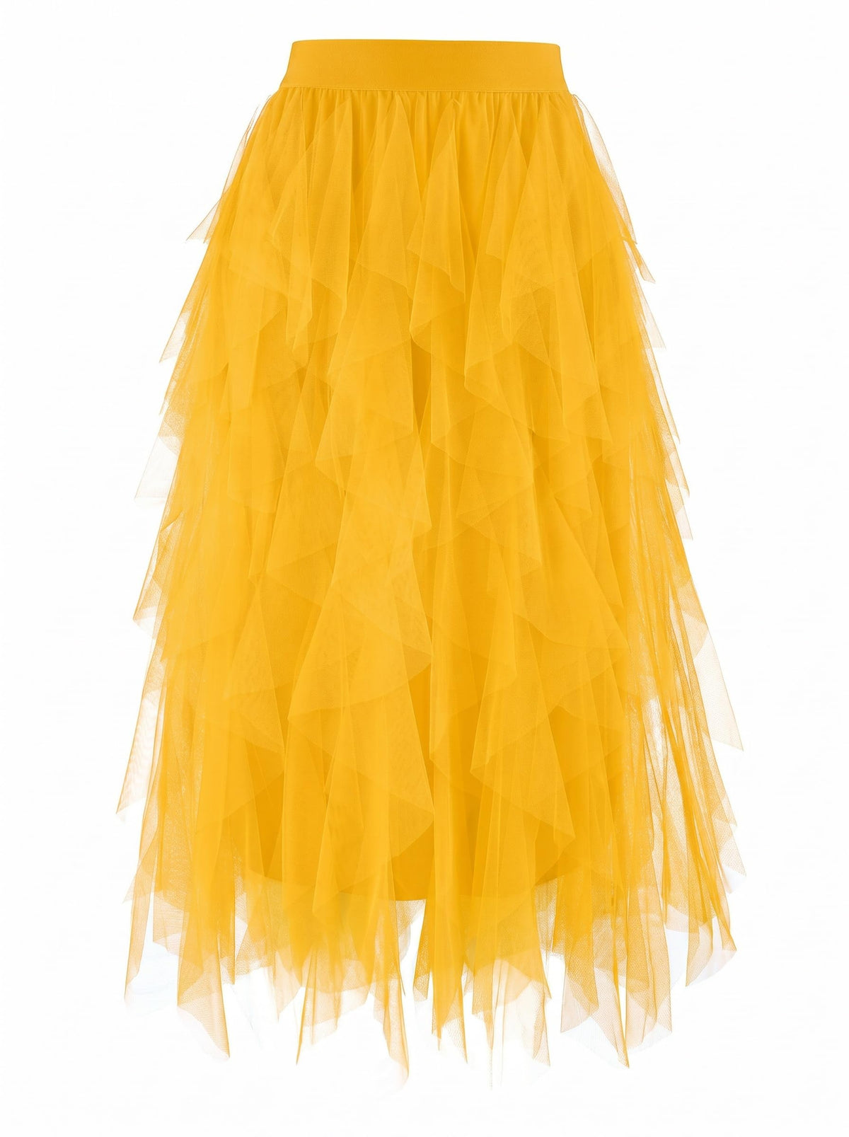 KASBAH Women's Long Tulle Skirt Fluffy Layered Tutu Skirts for Women Adults High Low Party Wedding Evening Events Puffy Tutus
