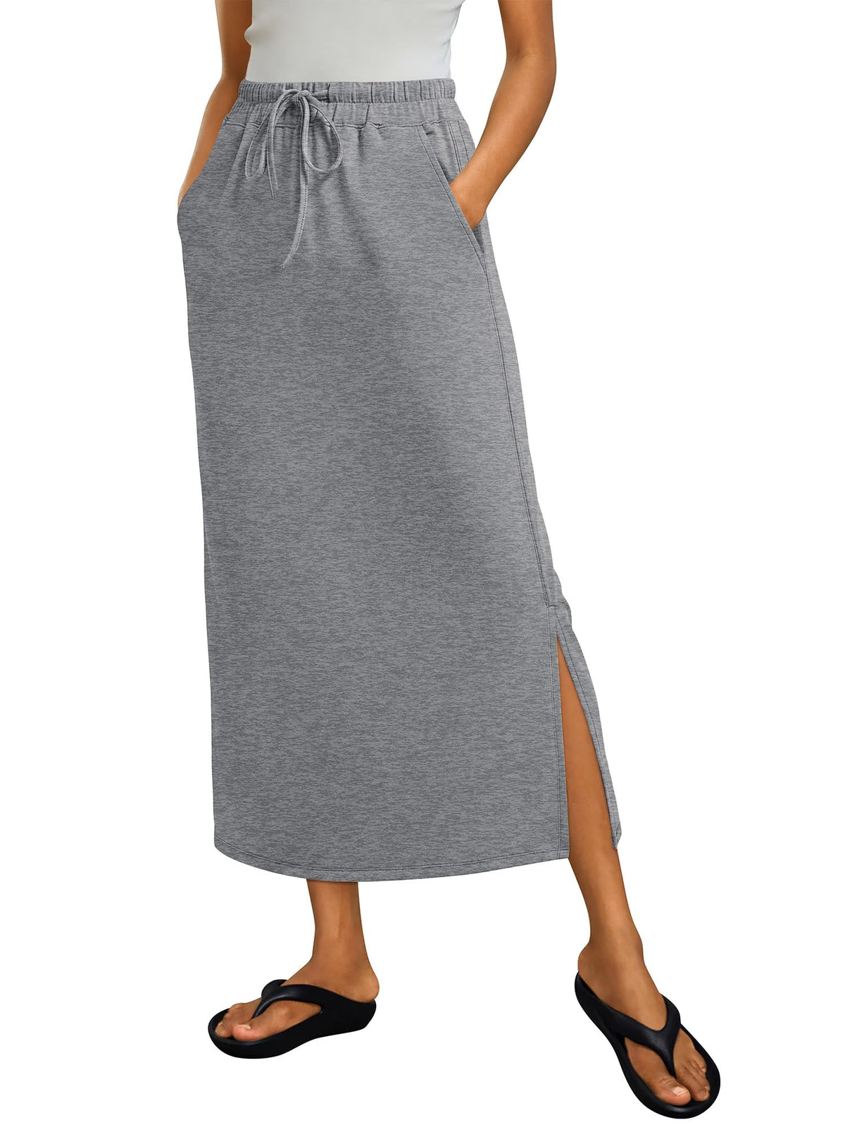 ANRABESS Air Layer Fabric Maxi Skirts for Women