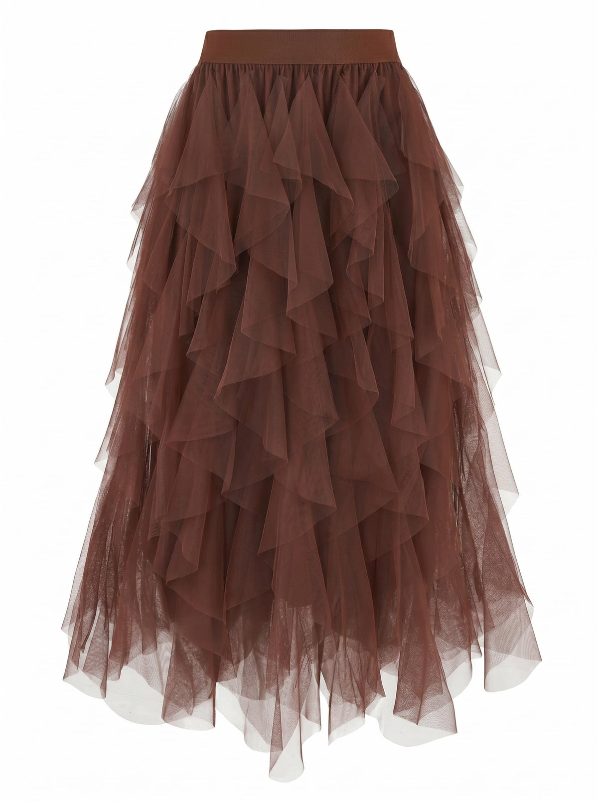 KASBAH Women's Long Tulle Skirt Fluffy Layered Tutu Skirts for Women Adults High Low Party Wedding Evening Events Puffy Tutus