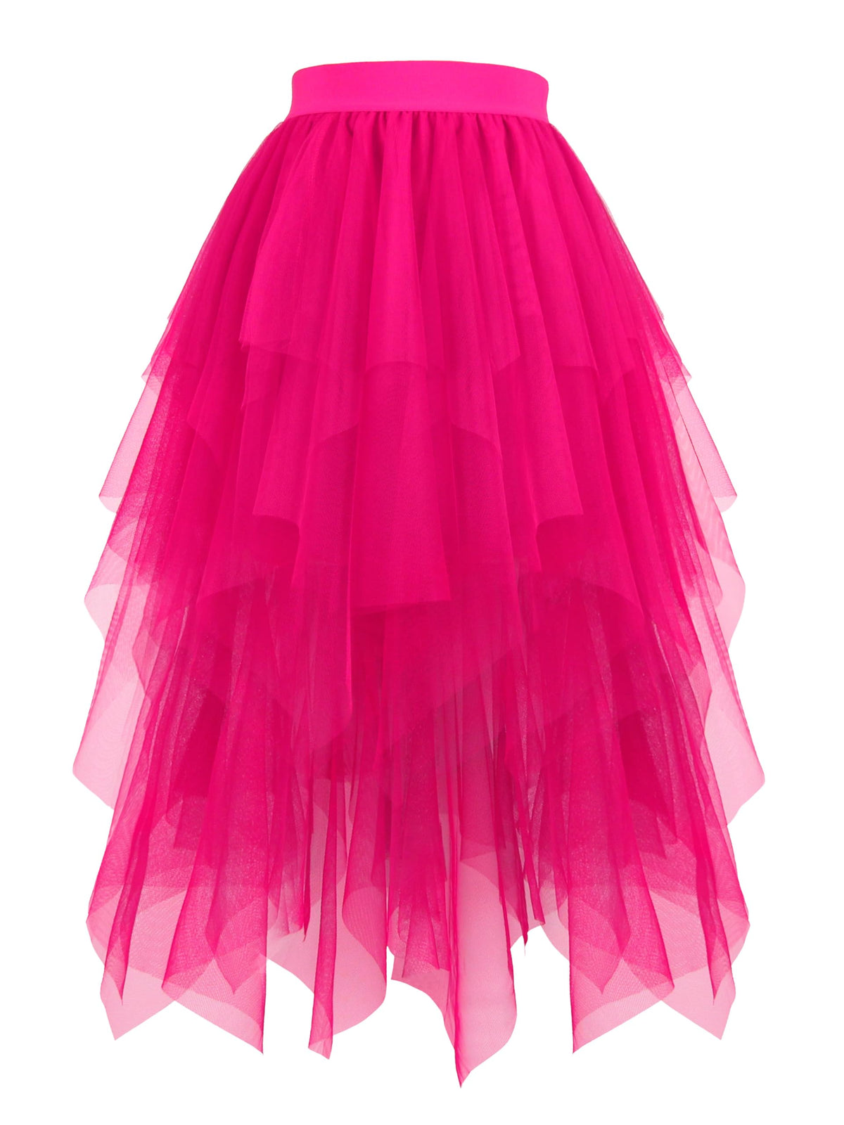 Hanpceirs Women's Tulle Skirts Layered Midi Skirt