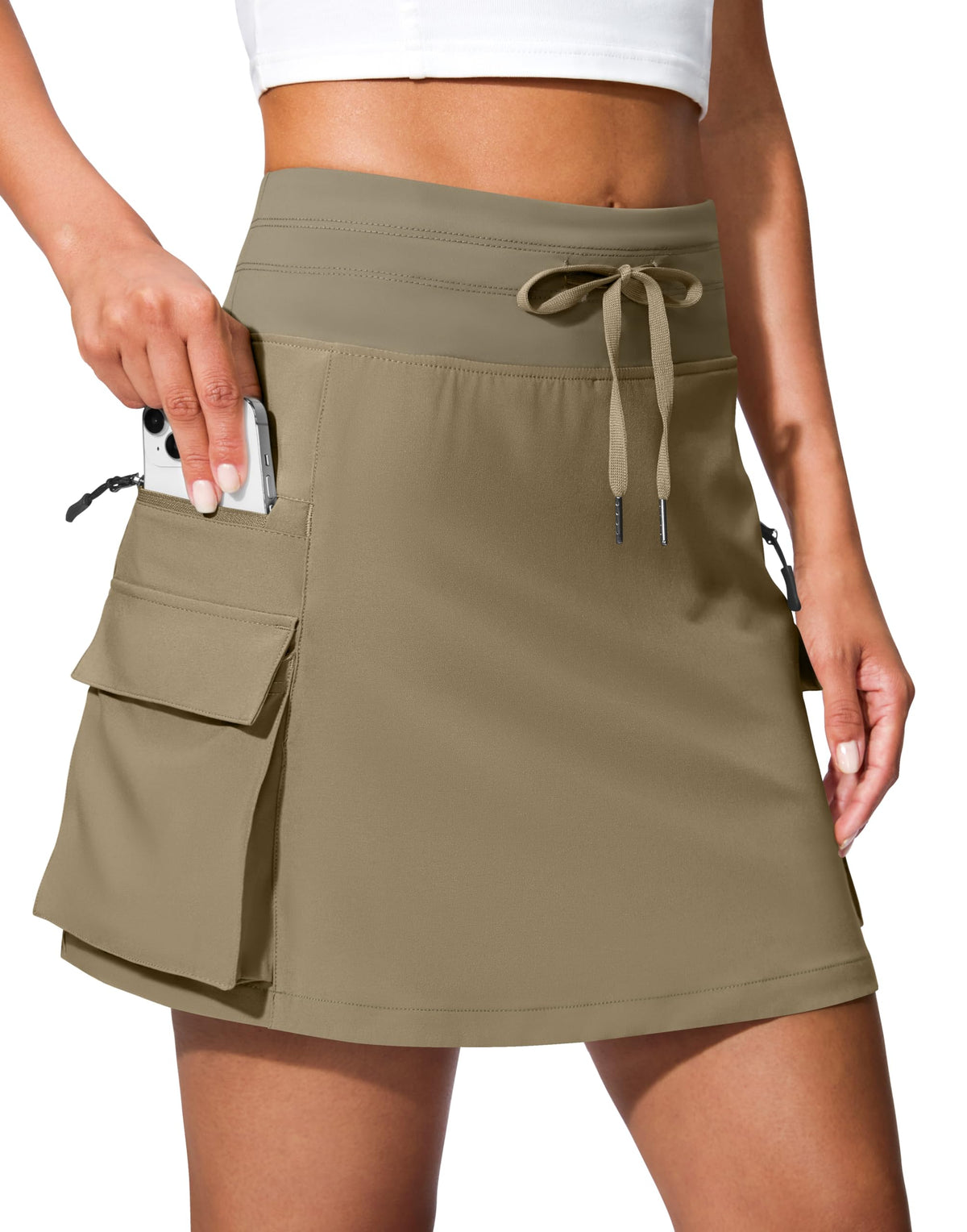 SANTINY 16" Hiking Cargo Skorts 6 Pockets