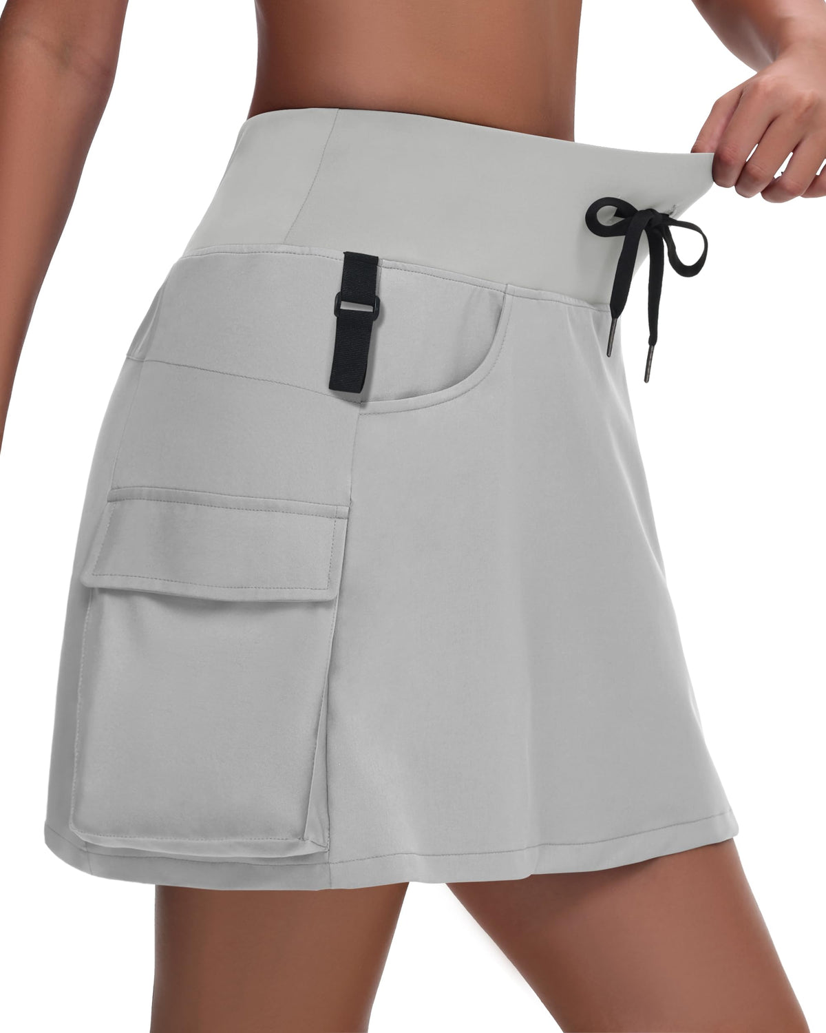 MIVEI Women's 16" 20" Hiking Cargo Skort Skirt - High Waisted Golf Dressy Casual Workout Sport Skirt with Liner Quick Dry