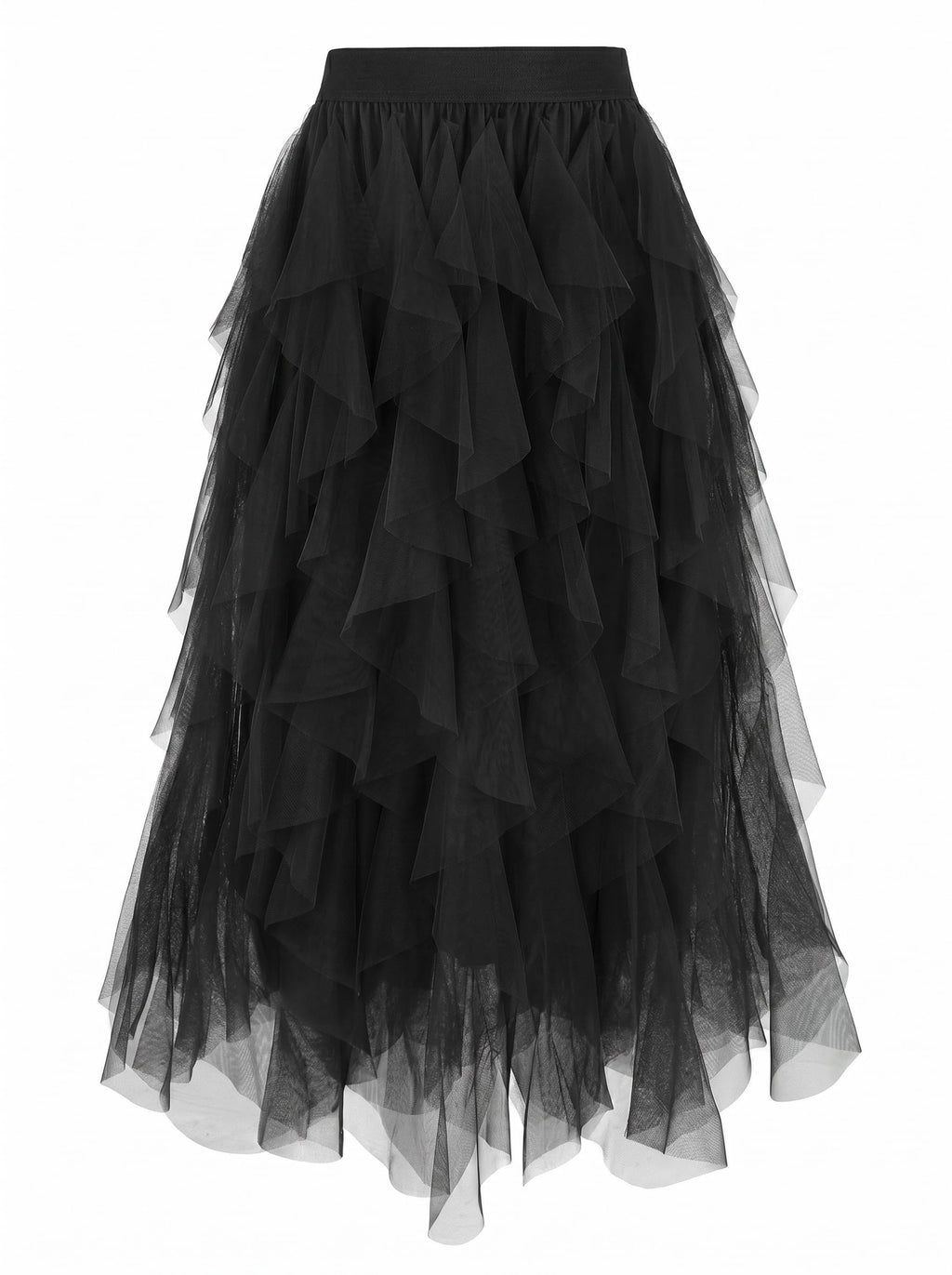 KASBAH Women's Long Tulle Skirt Fluffy Layered Tutu Skirts for Women Adults High Low Party Wedding Evening Events Puffy Tutus