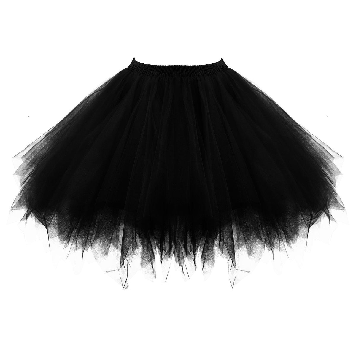 Honeystore Women's Short Vintage Ballet Bubble Puffy Tutu Petticoat Skirt