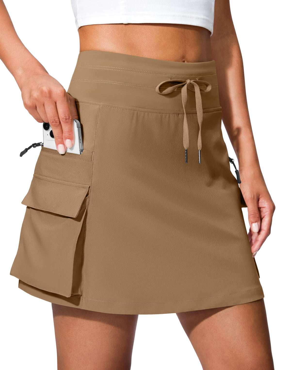 SANTINY 16" Hiking Cargo Skorts 6 Pockets