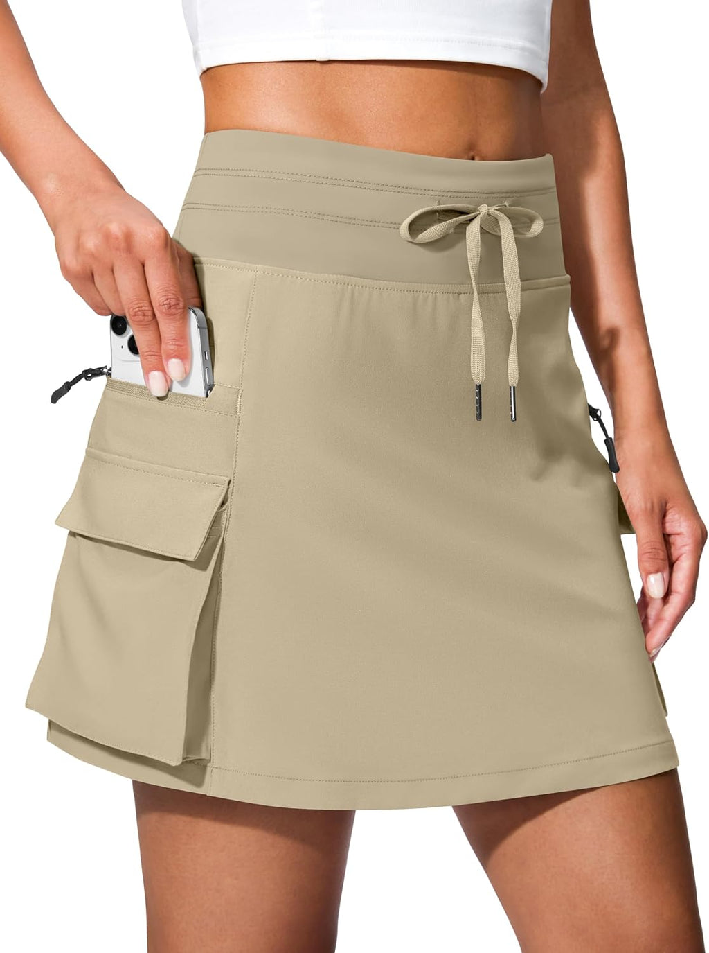 SANTINY 16" Hiking Cargo Skorts 6 Pockets