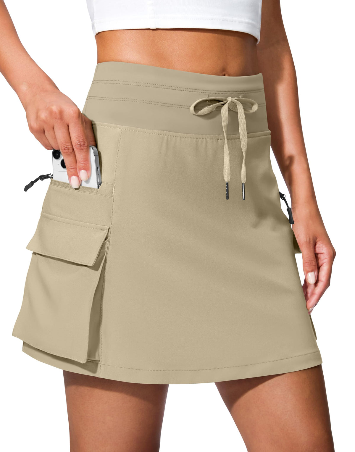 SANTINY 16" Hiking Cargo Skorts 6 Pockets