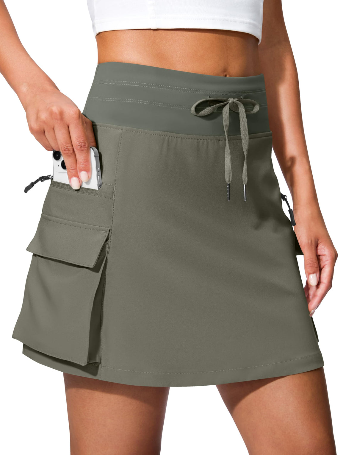 SANTINY 16" Hiking Cargo Skorts 6 Pockets